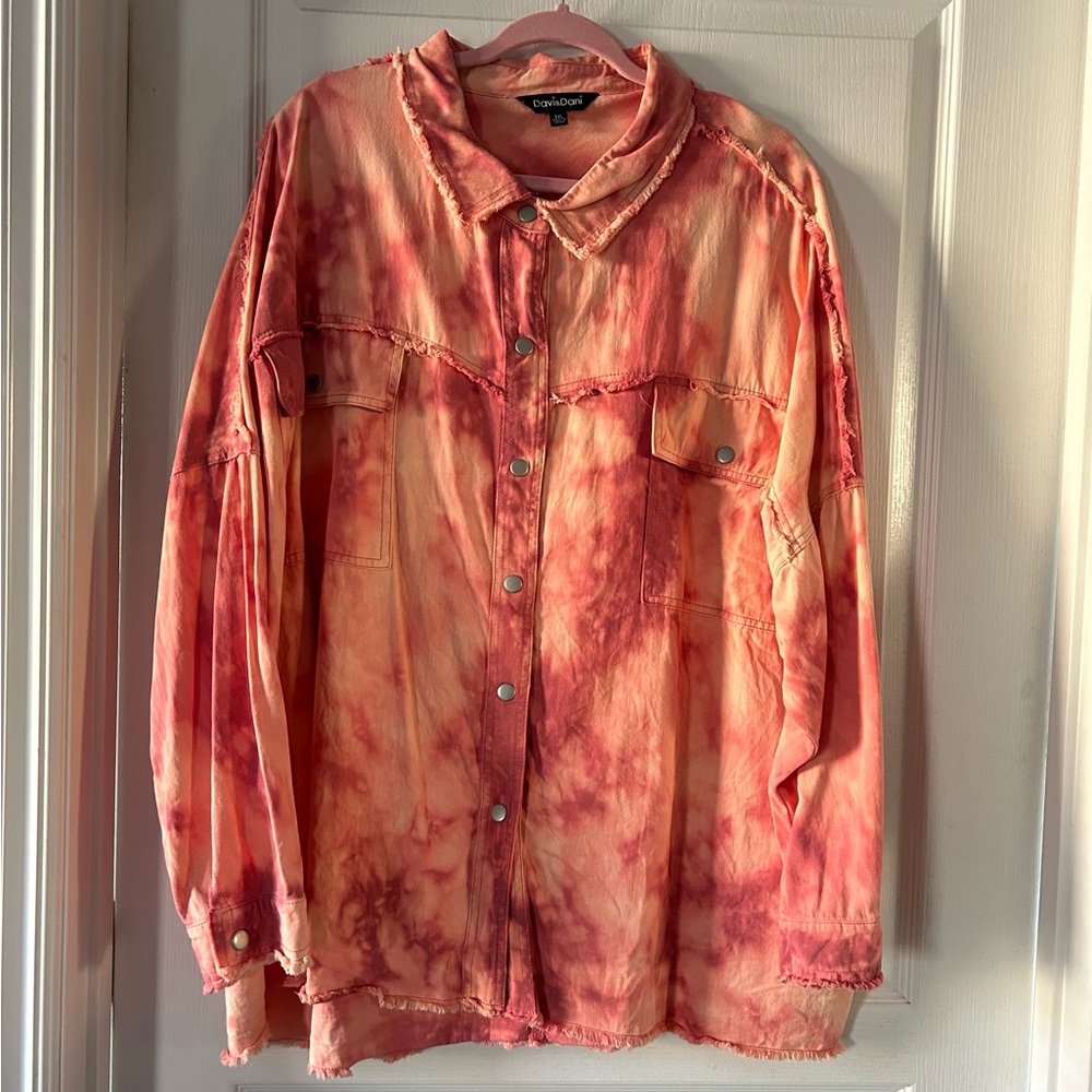 Davi & Dani Size 3xl Button Down Jacket - image 1